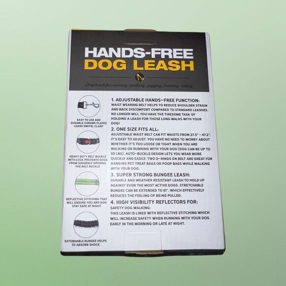 NIB Berkshire Handsfree Reflective Dog Leash for Walking Jogging Running Hiking - Picture 5 of 5